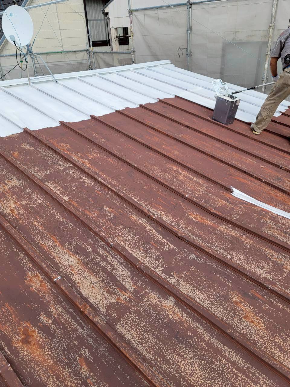 瓦棒　屋根塗装-9